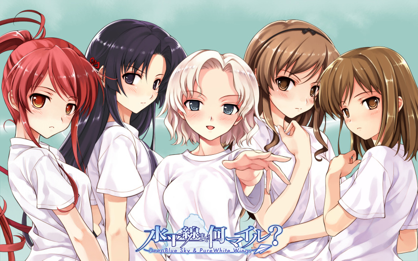 blush, deep_blue_sky_&amp;_pure_white_wings, hanami_mar'ya, koga_sayoko, misaki_kurehito, miyamae_tomoka, nakano_hinata, tsuyazaki_kokage