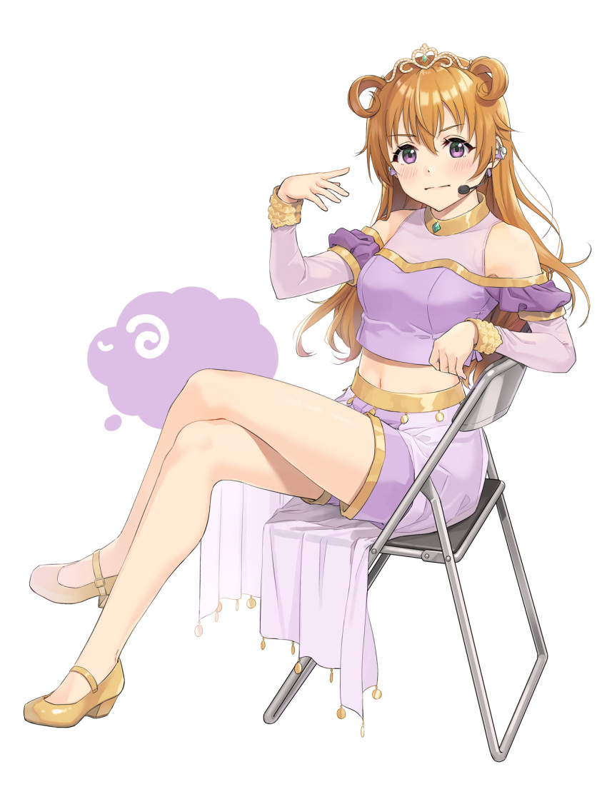 1girl, bangs, blush, breasts, brown_hair, butterfly_(love_live!), closed_mouth, clothing_cutout