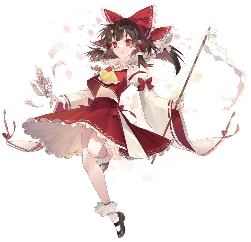 1girl, ascot, bad_id, bad_pixiv_id, black_footwear, bobby_socks, bow, brown_hair