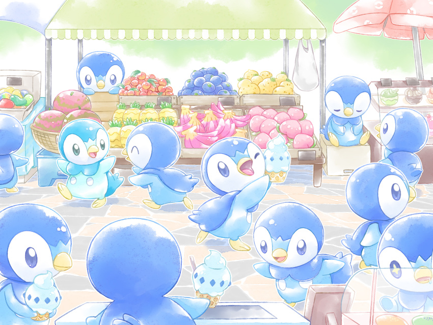 +_+, alternate_color, bean, berry_(pokemon), blue_eyes, casteliacone, cheri_berry, closed_eyes