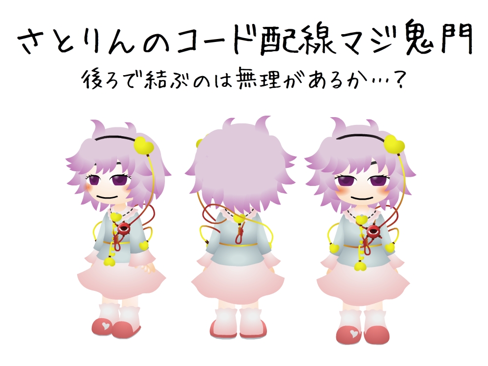 character_sheet, headband, komeiji_satori, kouki_(nowlearning), pink_hair, simple_background, standing, third_eye