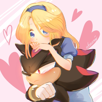 1boy, 1girl, blonde_hair, blue_eyes, blue_hairband, bracelet, furry, furry_male