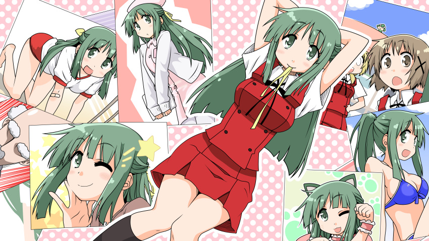 hidamari_sketch, miyako, principal, ume, vector, yoshinoya-sensei, yuno