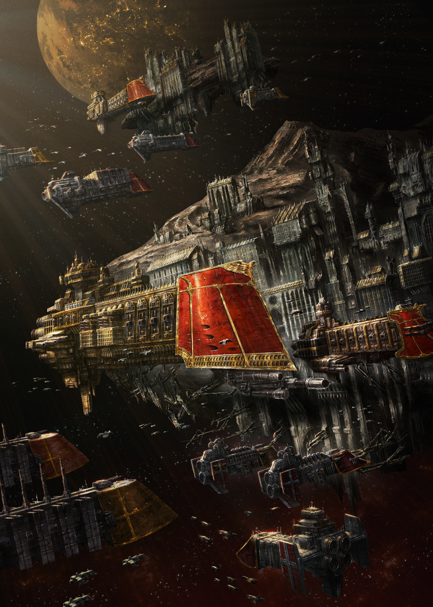 ameen_naksewee, asteroid, commentary, english_commentary, highres, no_humans, planet, scenery