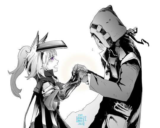 arknights, doctor_(arknights), grani_(arknights), octodeco, tagme