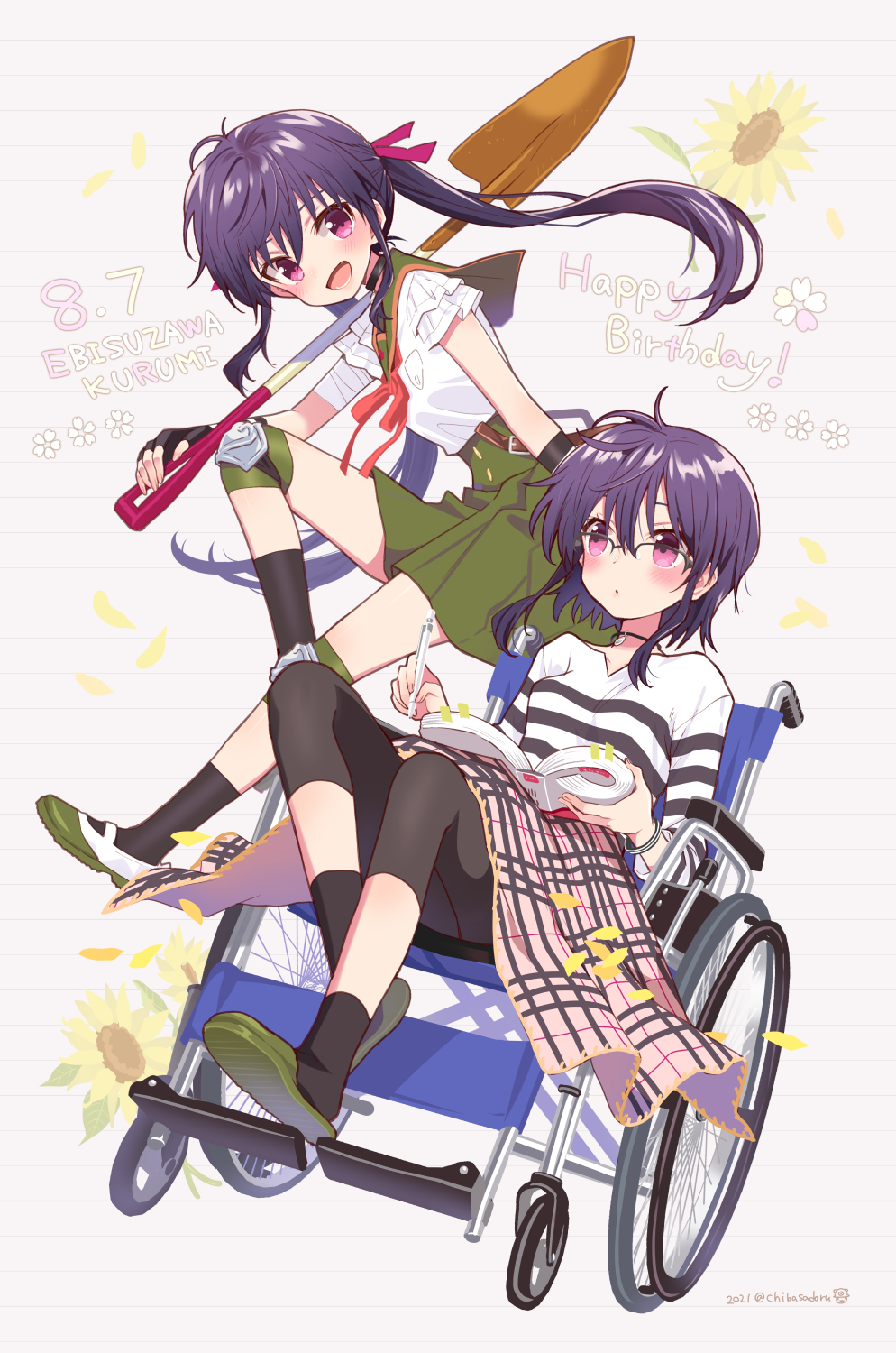 2girls, :d, :o, arm_rest, bandaged_arm, bandages, bangs, black_choker