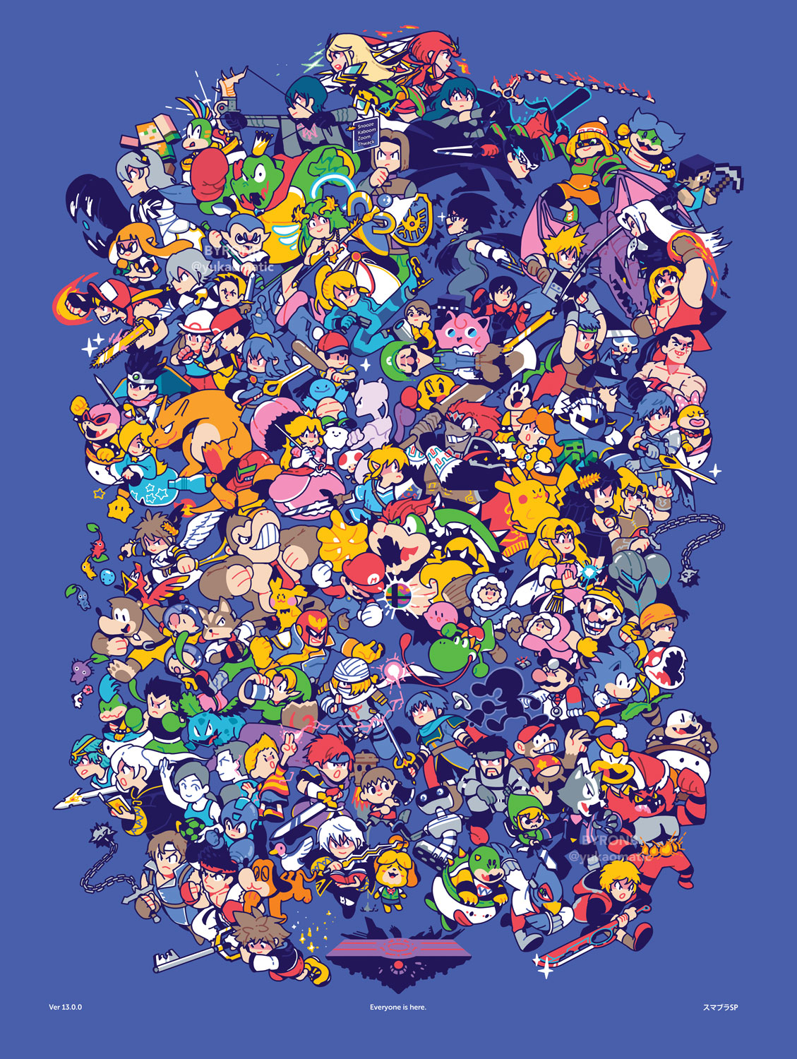 6+boys, 6+girls, alex_(minecraft), alph_(pikmin), amamiya_ren, animal_crossing, arsene_(persona_5), banjo-kazooie