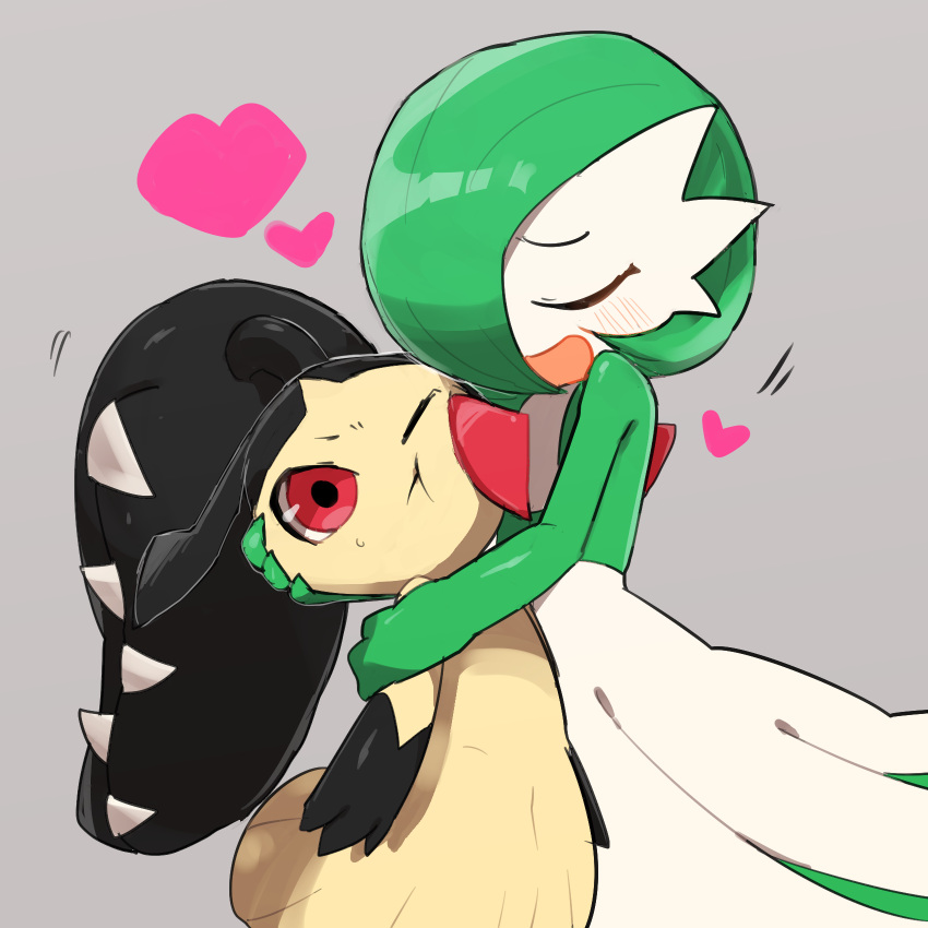 2girls, arms_at_sides, bangs, black_hair, black_skin, blunt_bangs, blush, carrying