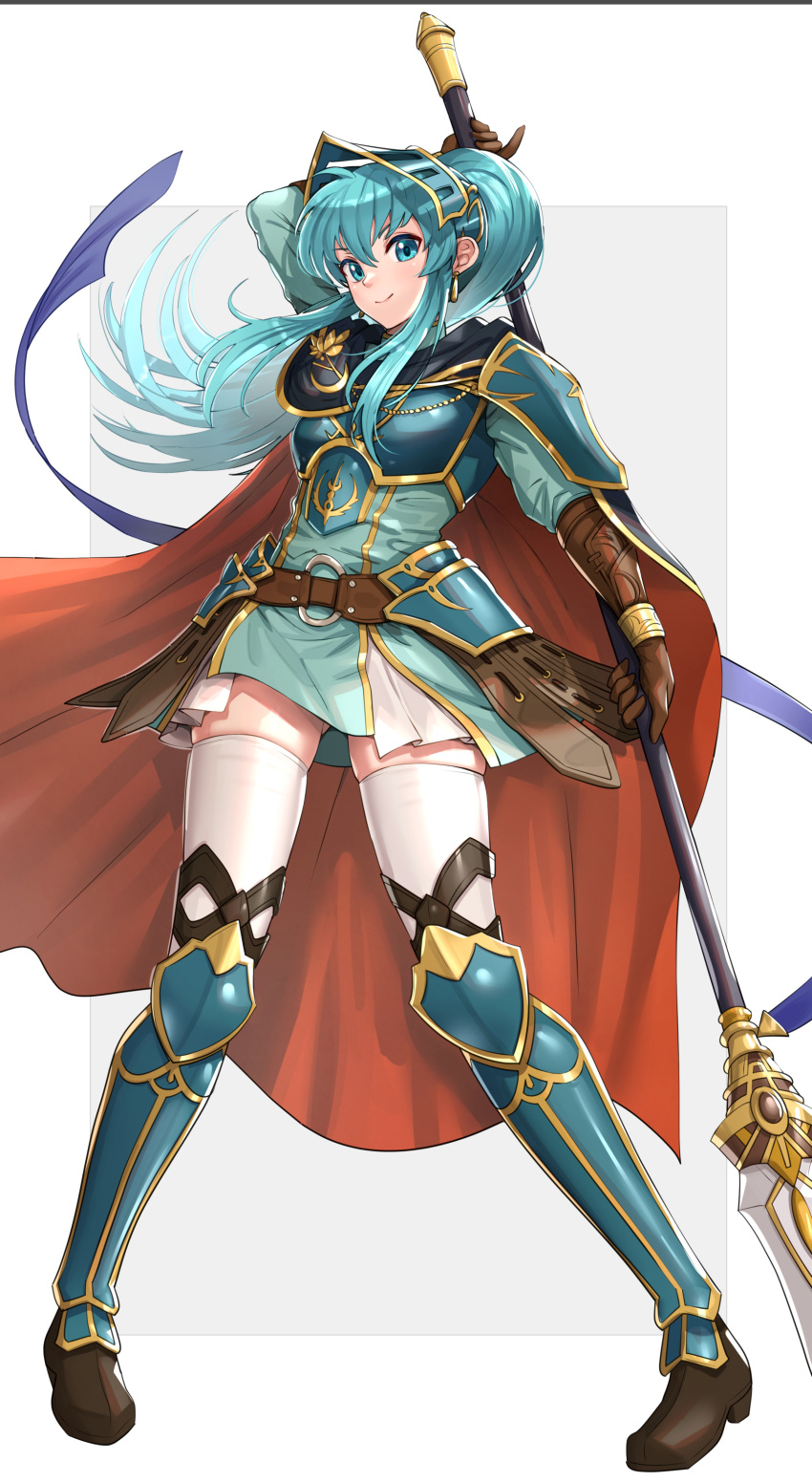 1girl, absurdres, alternate_costume, alternate_hairstyle, aqua_dress, aqua_eyes, aqua_hair, arm_up