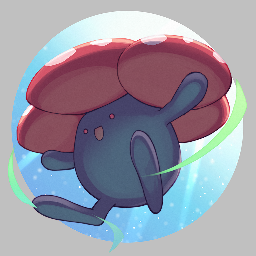 creature, degarashi_(ponkotsu), flower, no_humans, open_mouth, pokemon, pokemon_(creature), rafflesia_(flower)