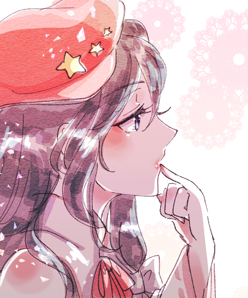 1girl, blue_eyes, bow, cabbie_hat, detached_sleeves, eyebrows_visible_through_hair, eyelashes, flat_cap