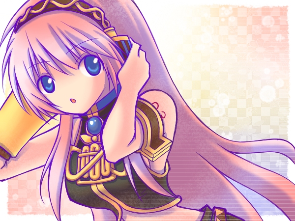 1girl, bangs, black_shirt, blue_eyes, breasts, commentary_request, crop_top, eyebrows_visible_through_hair