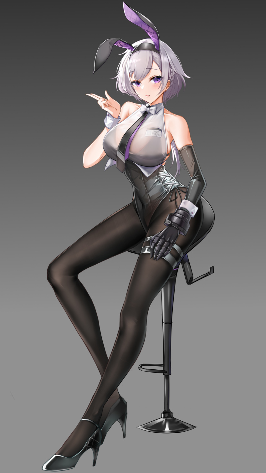 1girl, absurdres, animal_ears, arm_strap, azur_lane, bangs, bare_shoulders, black_footwear