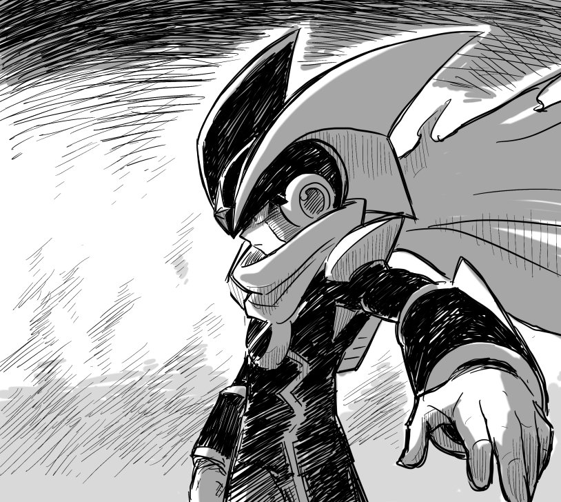 1boy, android, bass.exe_(mega_man), black_bodysuit, bodysuit, cape, gloves, helmet