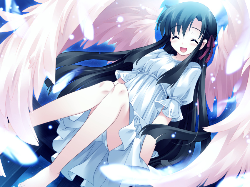 angel, blush, game_cg, harukazedori_ni_tomarigi_wo_2nd_story, orihime_akari, panties, underwear, wings