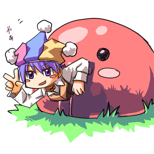 1boy, bangs, blue_headwear, blush_stickers, brown_vest, clown_(ragnarok_online), collared_shirt, commentary_request