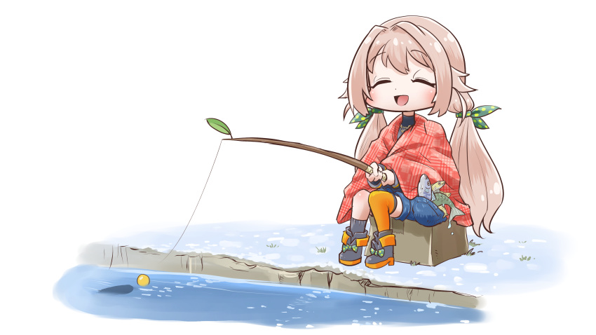 .live, 1girl, absurdres, asymmetrical_legwear, blanket, boots, chamaji, closed_eyes