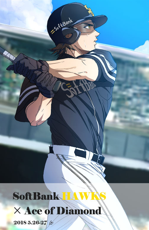 1boy, ace_of_diamond, baseball, baseball_bat, baseball_helmet, baseball_jersey, baseball_uniform, belt