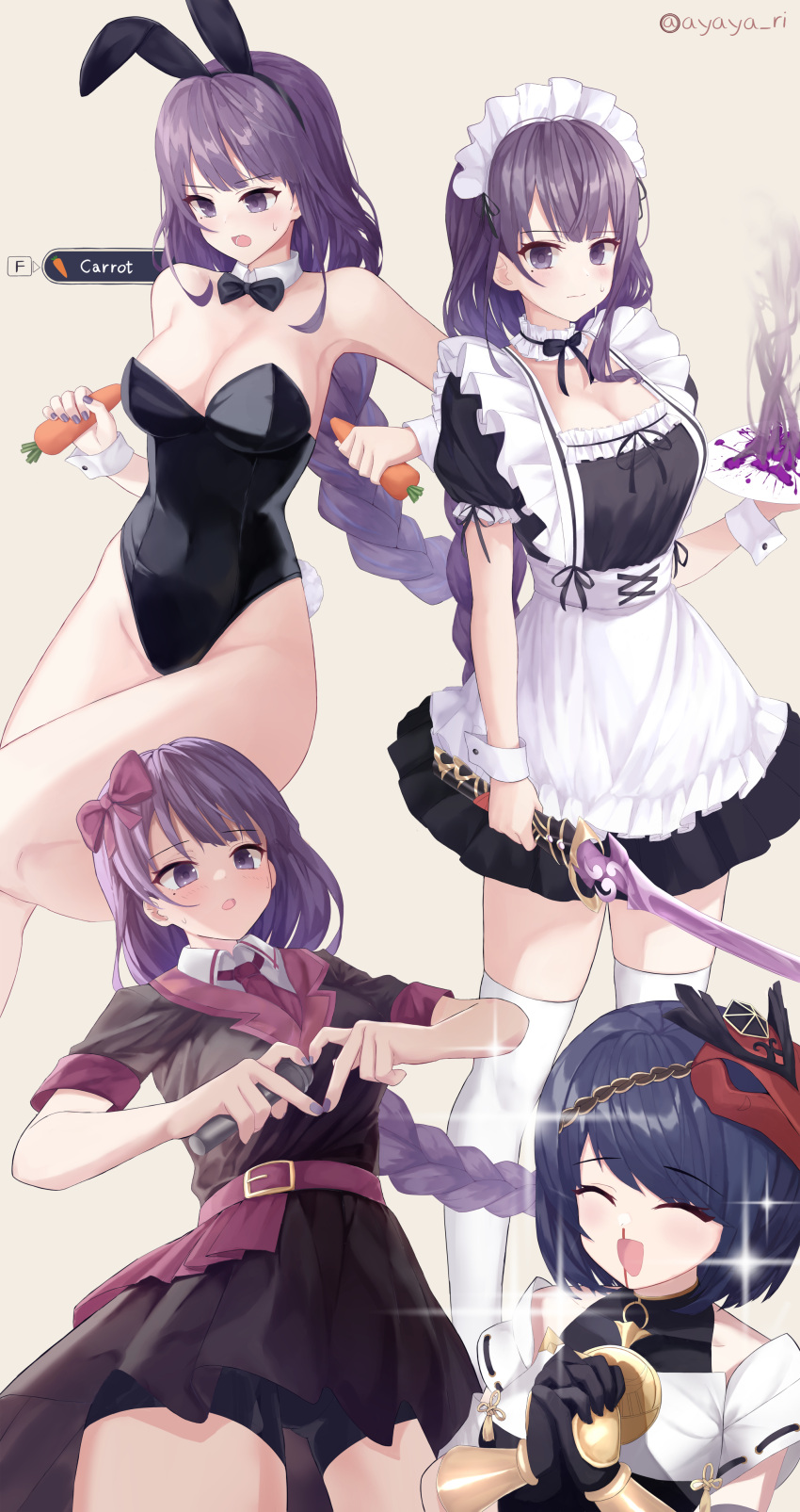 2girls, ^_^, ^o^, absurdres, alternate_costume, ayaya_(ayaya_ri), bangs, bird_mask