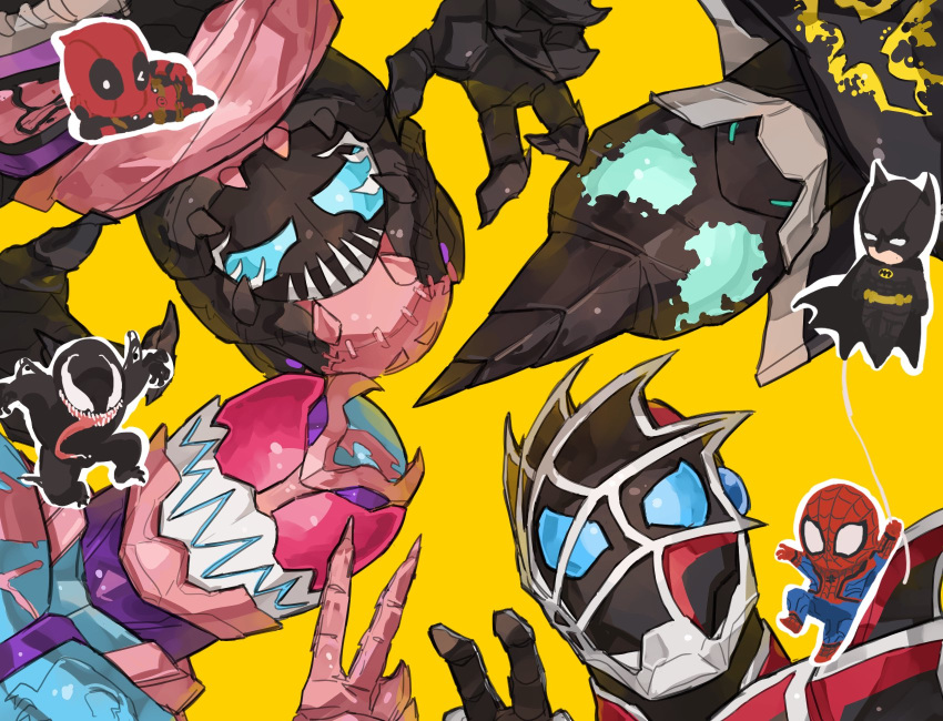 4boys, aqua_eyes, armor, batman, batman_(series), bbbb_fex, black_armor, blue_eyes