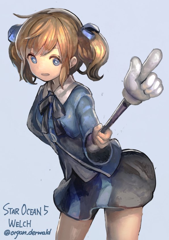 1girl, blonde_hair, breasts, dress, looking_at_viewer, medium_hair, open_mouth, organ_derwald