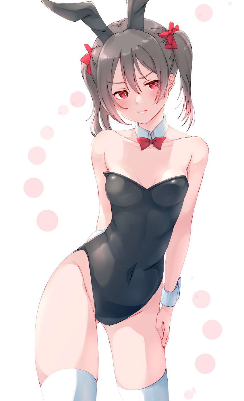 1girl, absurdres, animal_ears, arm_behind_back, ass_visible_through_thighs, bare_shoulders, black_headband, black_leotard