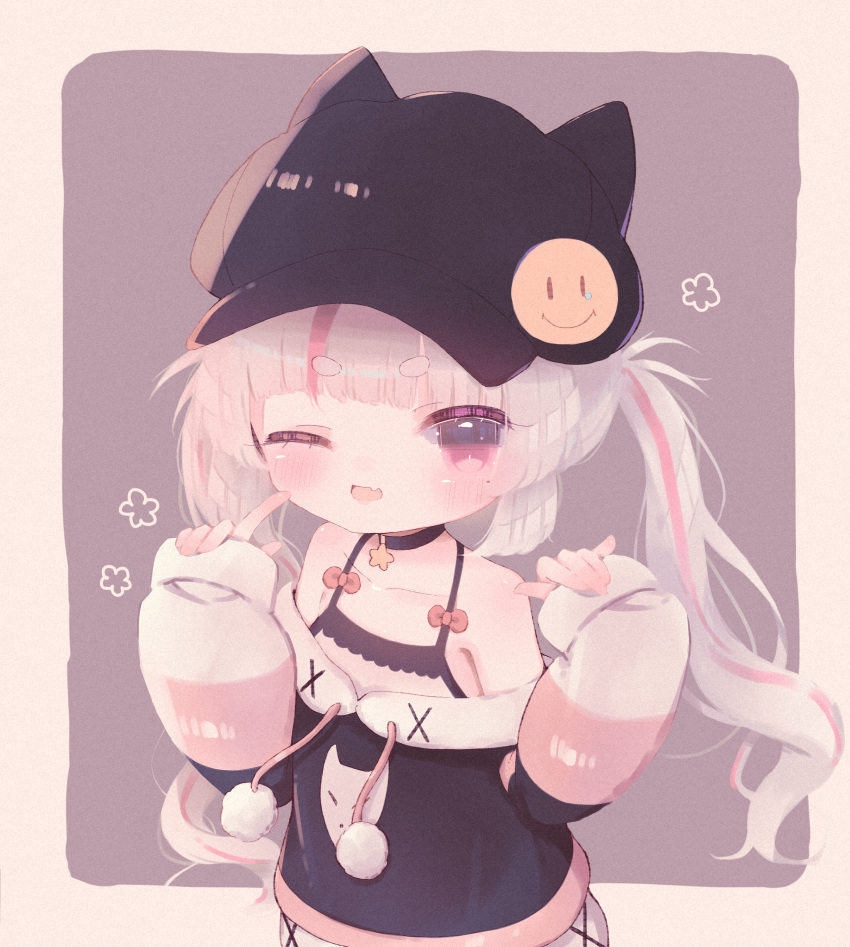 1girl, absurdres, bangs, blush, bow, cabbie_hat, chii_paws, eyebrows_visible_through_hair