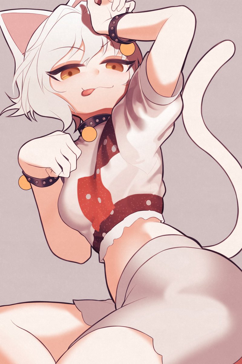 akaiha_(akaihasugk), animal_ears, bangs, bell, calico, cat_ears, cat_girl, cat_tail