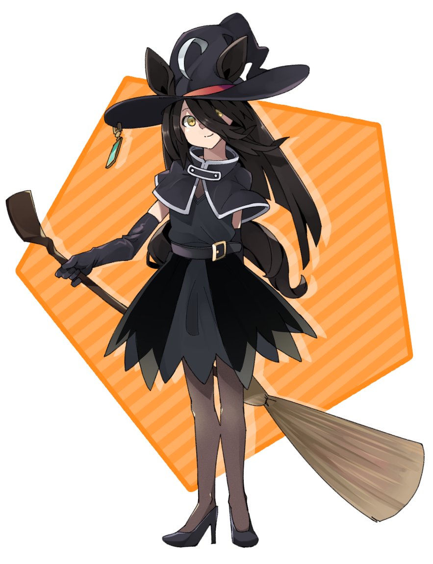 1girl, alternate_costume, animal_ears, bangs, belt, belt_buckle, black_dress, black_footwear