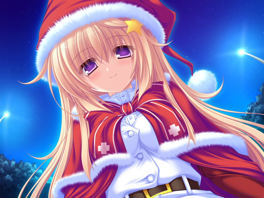 blush, christmas, game_cg, meri_chri, mikagami_mamizu, night, santa_costume, seiya_mashiro