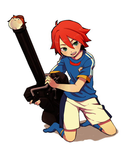 inazuma_eleven, kiyama_hiroto, male, red_hair, redhead, shota, weapon