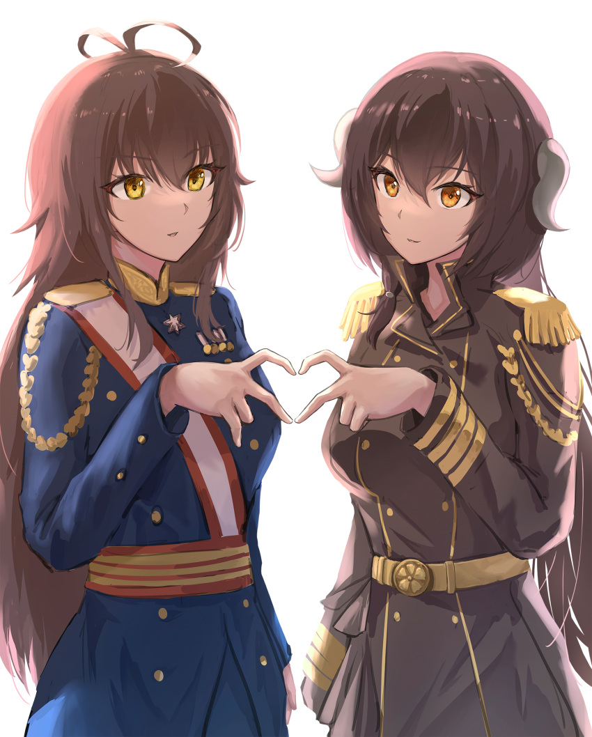 aiguillette, azur_lane, belt, blue_coat, brown_coat, brown_hair, buttons, coat