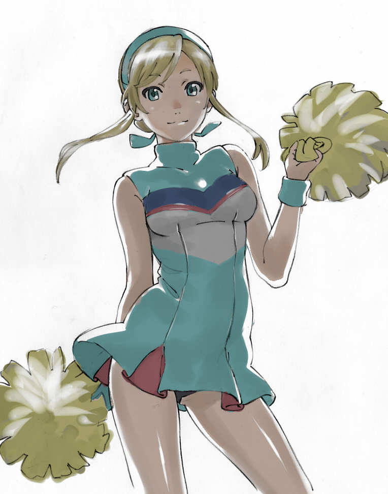 aqua_eyes, blue_eyes, cheerleader, heroman, legs, lina_(heroman), lina_davis, long_hair