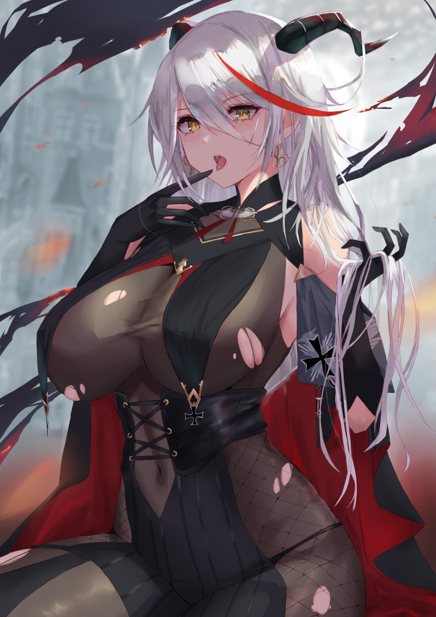 1girl, absurdly_long_hair, absurdres, aegir_(azur_lane), azur_lane, bangs, bare_shoulders, black_cape