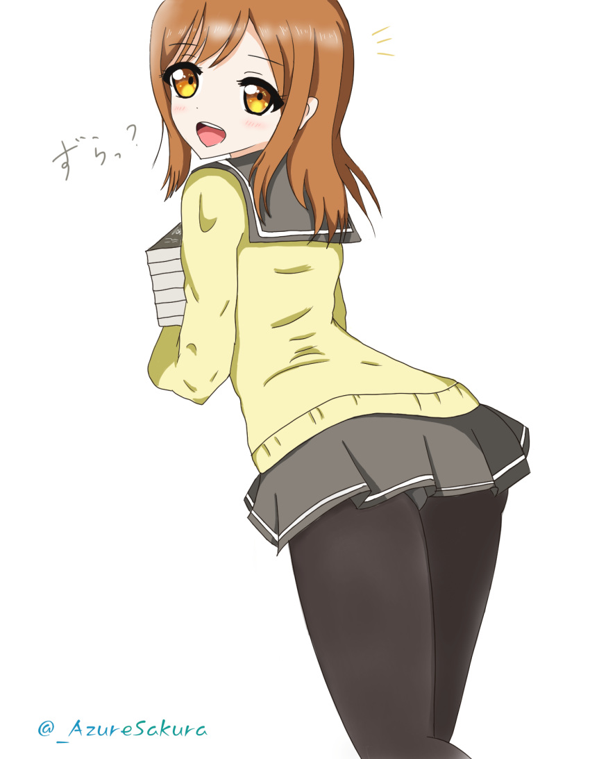 azuresakura, highres, kunikida_hanamaru, love_live!, love_live!_school_idol_project, love_live!_sunshine!!, school_uniform, thigh-highs