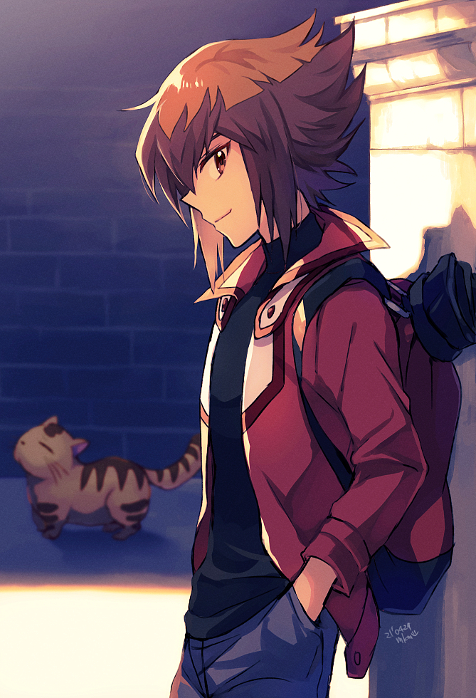 1boy, against_wall, bishounen, black_shirt, blurry, blurry_background, brown_eyes, brown_hair