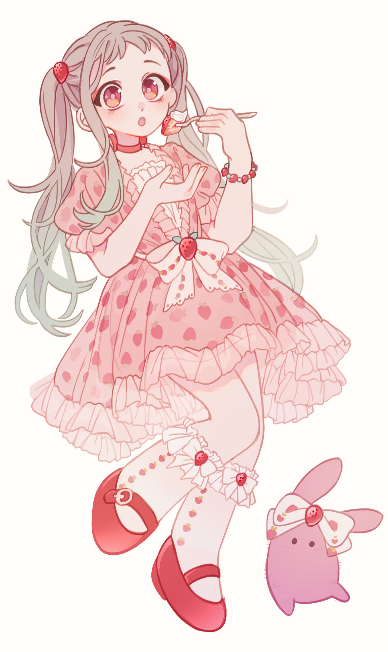 1girl, alternate_costume, alternate_hairstyle, aqua_hair, bow, choker, creature, dress