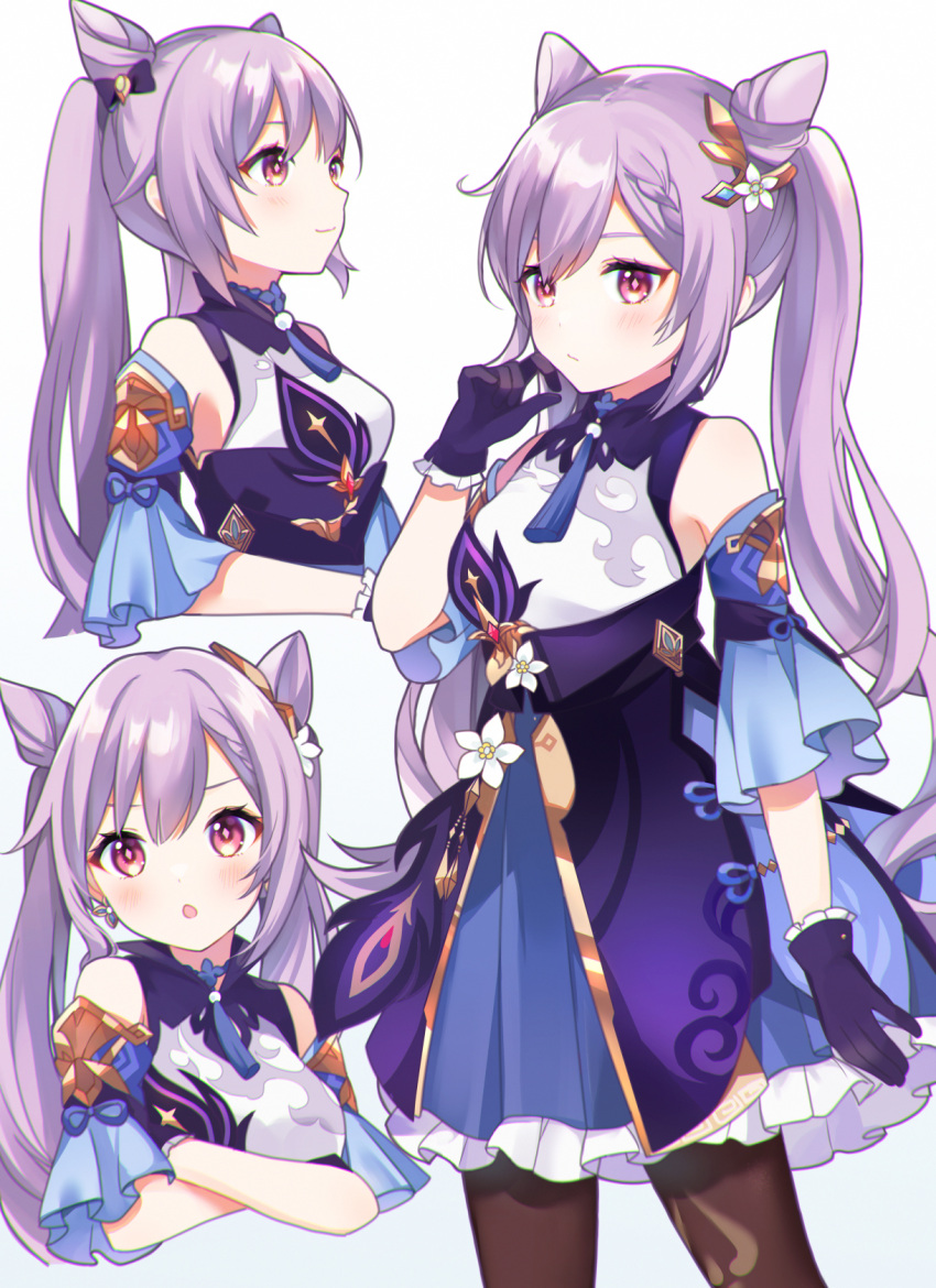1girl, :o, aco_(acco_0v0), blush, bow, braid, choker, commentary_request