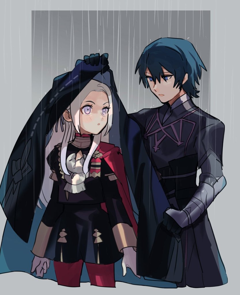 1boy, 1girl, :o, armor, ascot, bangs, black_armor, black_cape