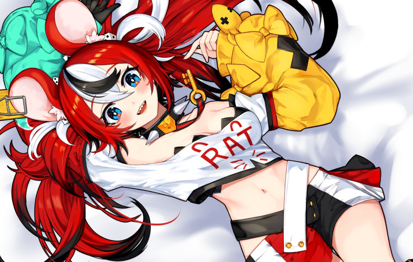 1girl, animal_ear_fluff, animal_ears, black_gloves, black_hair, black_skirt, blue_eyes, blush