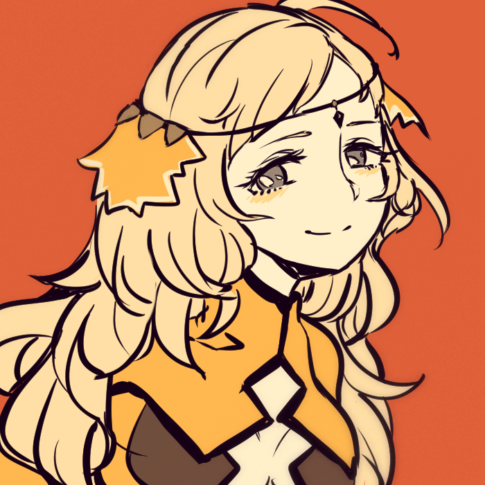 1girl, ahoge, bangs, blonde_hair, breasts, cape, circlet, closed_mouth