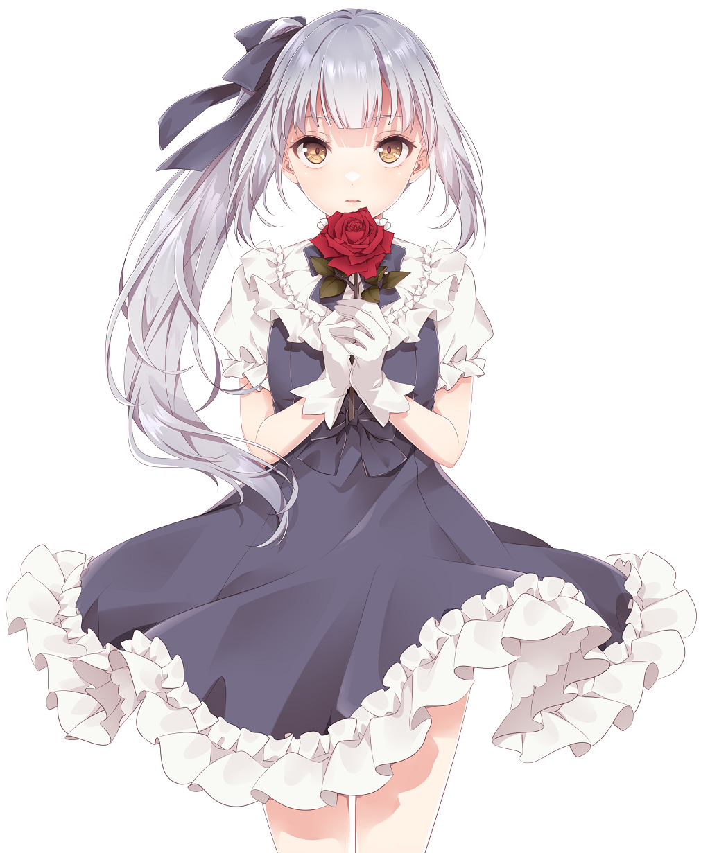 1girl, alternate_costume, artist_name, black_dress, black_ribbon, brown_eyes, cowboy_shot, dress