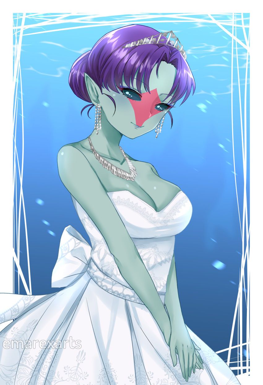 absurdres, bride, commission, dress, earrings, emarex96, highres, jewelry