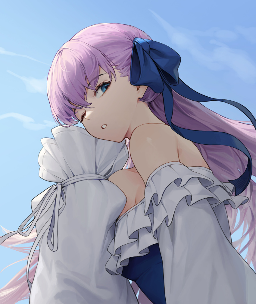 1girl, absurdres, blue_eyes, bow, cotta_(heleif), fate/grand_order, fate_(series), hair_bow