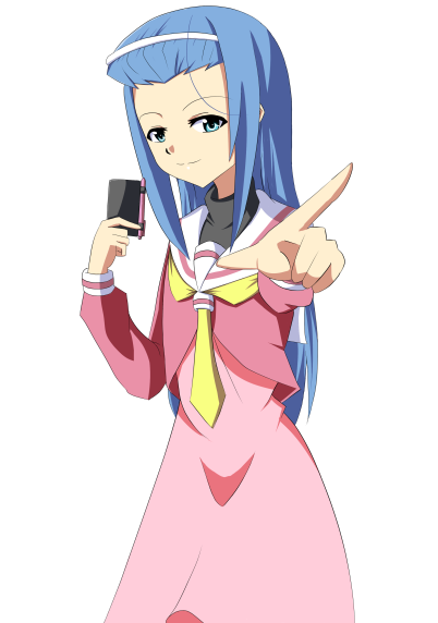 blue_eyes, blue_hair, gorio, hanabishi_miki, hayate_no_gotoku!, long_hair, notebook, pointing, school_uniform, serafuku