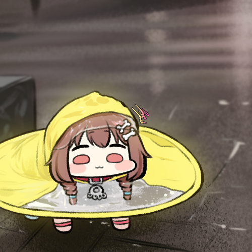 1girl, :3, all_fours, blush_stickers, bone_hair_ornament, braid, brown_eyes, brown_hair