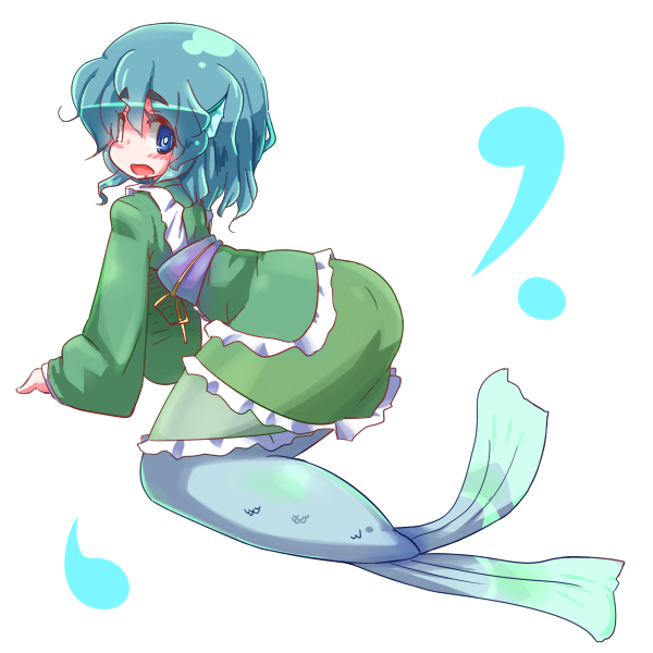 1girl, aoihitsuji, bangs, blue_eyes, blue_hair, blue_sash, blush, commentary_request