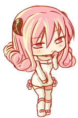 aries_(fairy_tail), bare_shoulders, boots, chibi, curly_hair, detached_sleeves, dress, fairy_tail