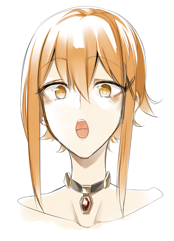 1girl, :o, black_choker, blush, chisa_(doko_tetora), choker, commentary_request, doko_tetora