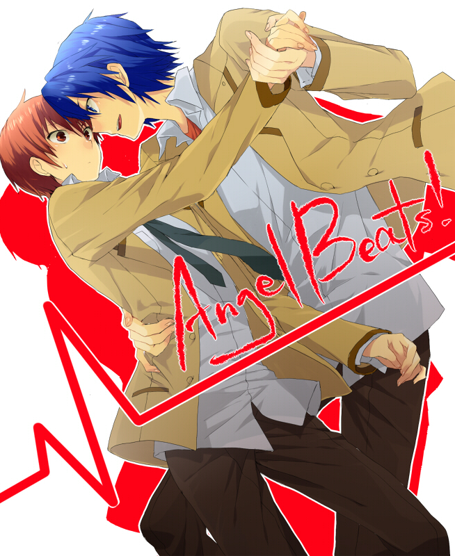 abaraya, angel_beats!, english, hinata_(angel_beats!), multiple_boys, otonashi, otonashi_(angel_beats!), yaoi